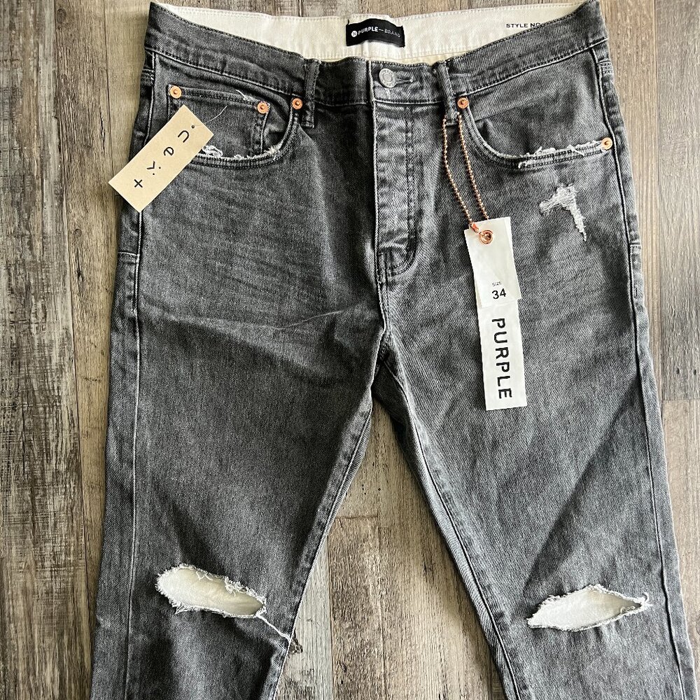 Purple Brand Ripped Slim Fit Jeans